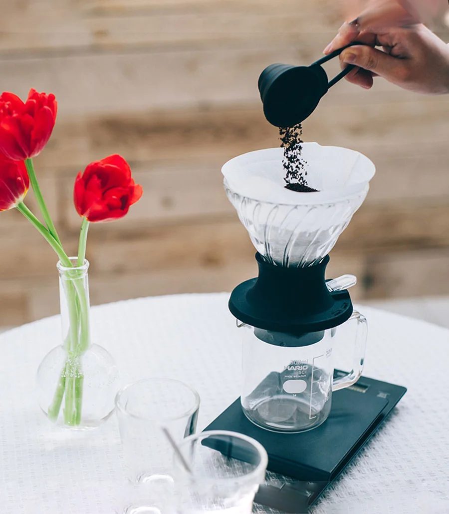 Hario V60 Switch 02 – Gotejador de imersão em vidro (Black)