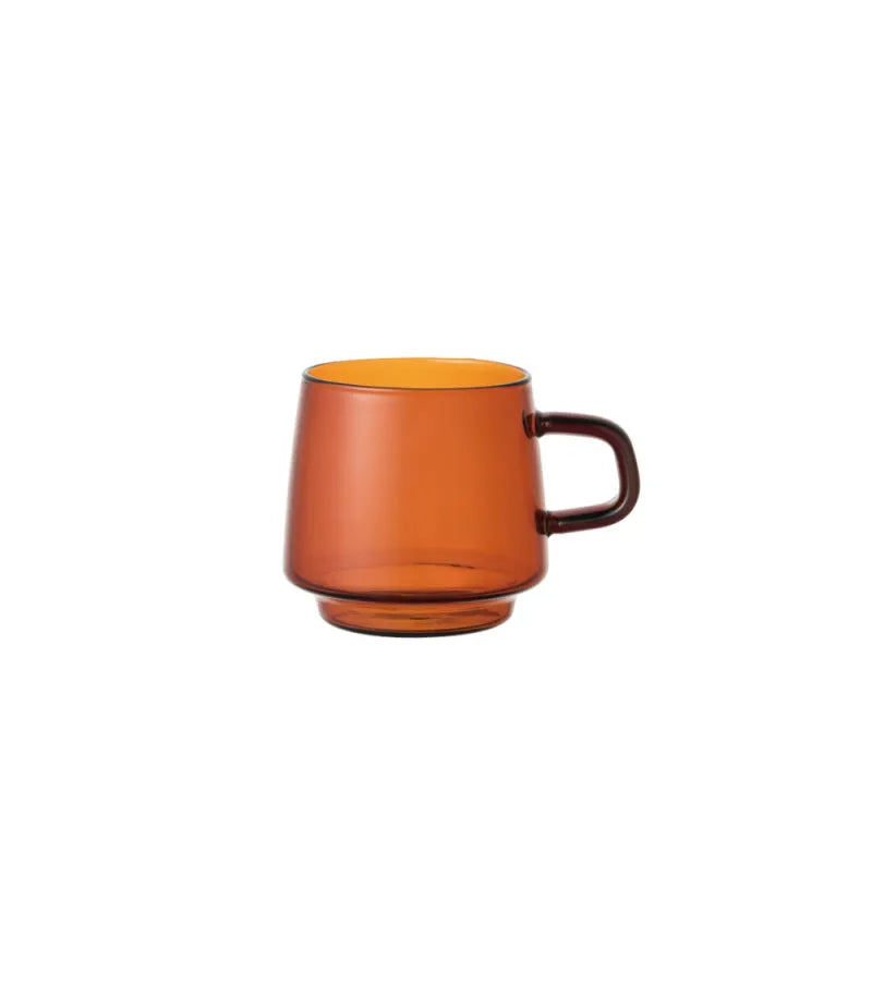 Tasse en verre ambré sépia Kinto